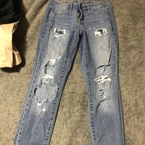 Distressed jeans
